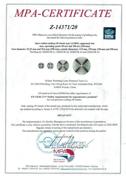 Wuhan Wanbang Laser Diamond Tools Co., Ltd.